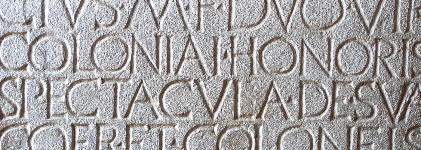 Lateinischer text Inschrift